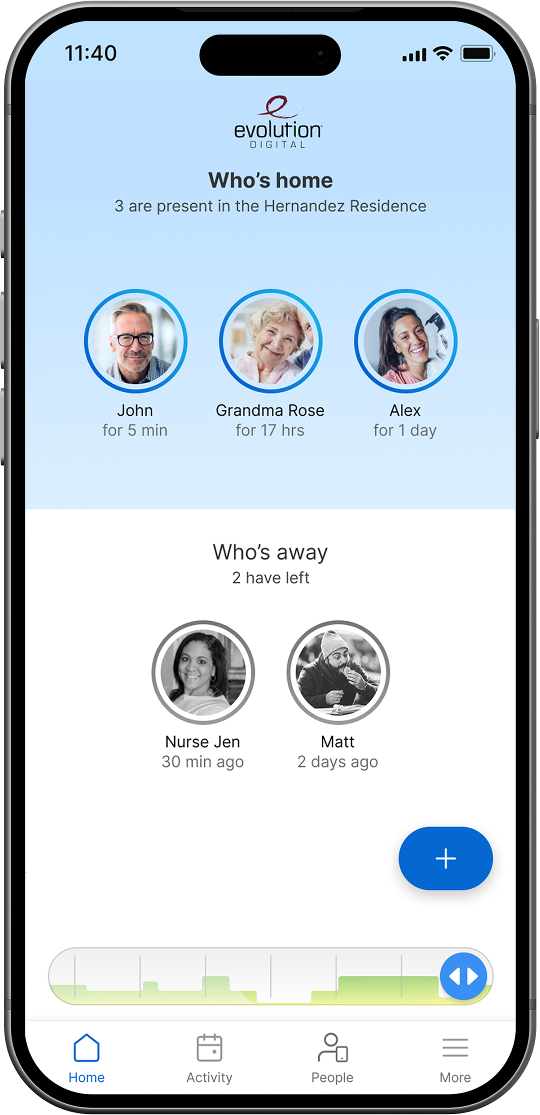 The eSphere Home App Screen